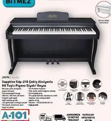 JWİN SAPPHİRE SDP-215 ÇEKİÇ/AKSİYONLU 88 TUŞLU PİYANO SİYAH/BEYAZ